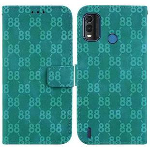 For Nokia C21 Double 8-shaped Embossed Leather Phone Case(Green)