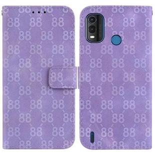 For Nokia C21 Double 8-shaped Embossed Leather Phone Case(Purple)