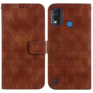 For Nokia C21 Double 8-shaped Embossed Leather Phone Case(Brown)