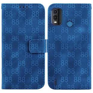 For Nokia C21 Double 8-shaped Embossed Leather Phone Case(Blue)