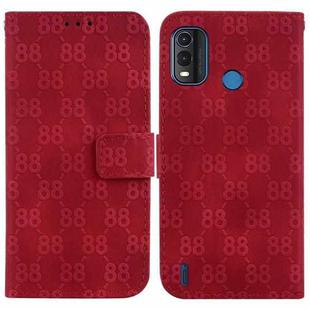 For Nokia C21 Double 8-shaped Embossed Leather Phone Case(Red)
