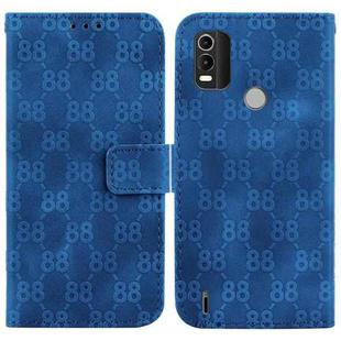 For Nokia C2 2nd Edition Double 8-shaped Embossed Leather Phone Case(Blue)