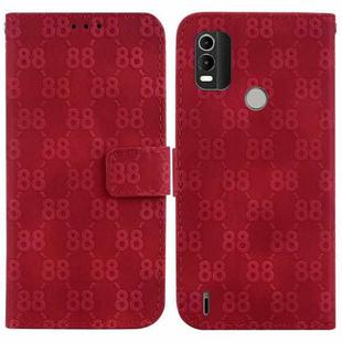 For Nokia C2 2nd Edition Double 8-shaped Embossed Leather Phone Case(Red)