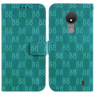 For Nokia G300 Double 8-shaped Embossed Leather Phone Case(Green)