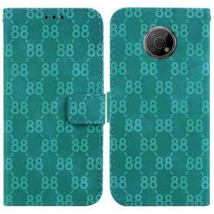 For Nokia C20 / C10 Double 8-shaped Embossed Leather Phone Case(Green)