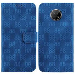 For Nokia C20 / C10 Double 8-shaped Embossed Leather Phone Case(Blue)