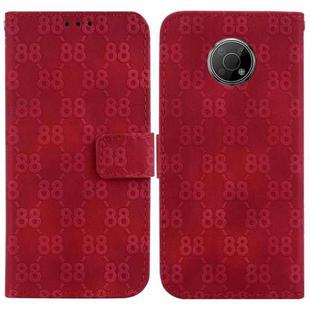 For Nokia C20 / C10 Double 8-shaped Embossed Leather Phone Case(Red)