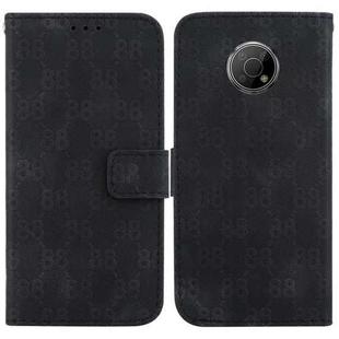 For Nokia C20 / C10 Double 8-shaped Embossed Leather Phone Case(Black)