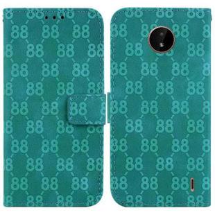 For Nokia C20 / C10 Double 8-shaped Embossed Leather Phone Case(Green)