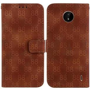 For Nokia C20 / C10 Double 8-shaped Embossed Leather Phone Case(Brown)
