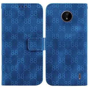 For Nokia C20 / C10 Double 8-shaped Embossed Leather Phone Case(Blue)