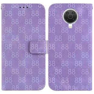 For Nokia G10 / G20 Double 8-shaped Embossed Leather Phone Case(Purple)