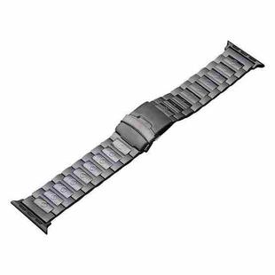 For Apple Watch Ultra 49mm Safety Buckle Titanium Steel Watch Band(Grey)