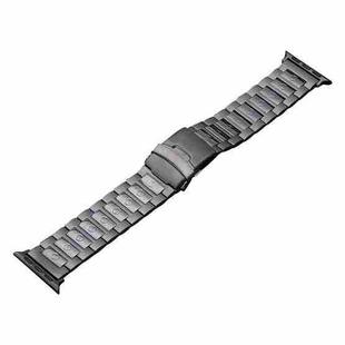 For Apple Watch Series 8 41mm Safety Buckle Titanium Steel Watch Band(Grey)