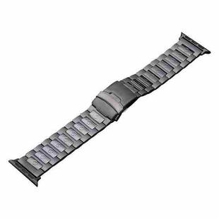 For Apple Watch Series 9 41mm Safety Buckle Titanium Steel Watch Band(Grey)