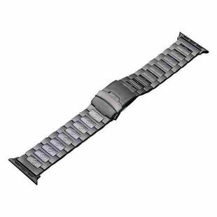 For Apple Watch SE 2023 44mm Safety Buckle Titanium Steel Watch Band(Grey)