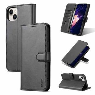 For iPhone 15 AZNS Skin Feel Calf Texture Flip Leather Phone Case(Black)