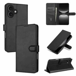 For iPhone 17 AZNS Skin Feel Calf Texture Flip Leather Phone Case(Black)