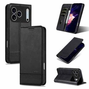 For iPhone 17 Pro Max AZNS Magnetic Calf Texture Flip Leather Phone Case(Black)