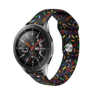 For Samsung Galaxy Watch 6 / 6 Classic Sports Rainbow Dots Silicone Watch Band(Black)