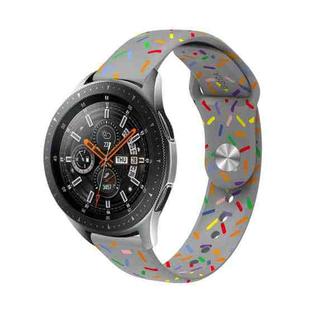 For Samsung Galaxy Watch 6 / 6 Classic Sports Rainbow Dots Silicone Watch Band(Grey)