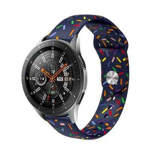 For Samsung Galaxy Watch 6 / 6 Classic Sports Rainbow Dots Silicone Watch Band(Blue)