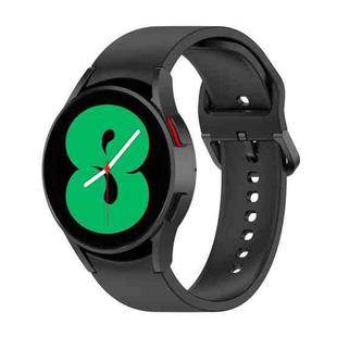 For Samsung Galaxy Watch 6 / 6 Classic Solid Color Buckle Silicone Watch Band, Size:L Size(Black)