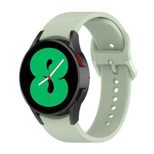 For Samsung Galaxy Watch 6 / 6 Classic Solid Color Buckle Silicone Watch Band, Size:L Size(Light Green)