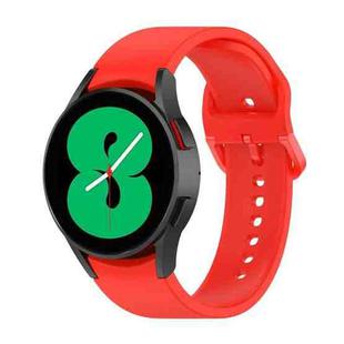 For Samsung Galaxy Watch 6 / 6 Classic Solid Color Buckle Silicone Watch Band, Size:S Size(Red)