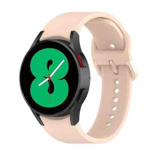 For Samsung Galaxy Watch 6 / 6 Classic Solid Color Buckle Silicone Watch Band, Size:S Size(Light Pink)