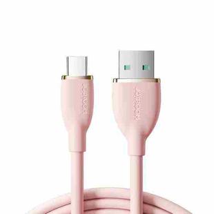 JOYROOM SA29-AC3 3A USB to USB-C/Type-C Liquid Silicone Fast Charging Data Cable, Length: 1.2m(Pink)