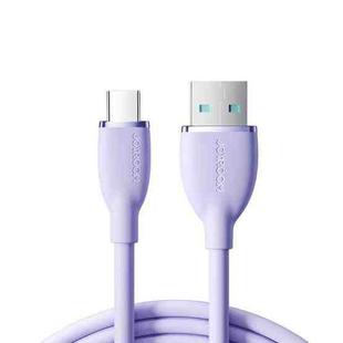 JOYROOM SA29-AC3 3A USB to USB-C/Type-C Liquid Silicone Fast Charging Data Cable, Length: 1.2m(Purple)