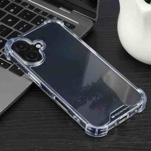 For iPhone 16 Plus MERCURY GOOSPERY SUPER Four-Corner Shockproof TPU Phone Case(Transparent)