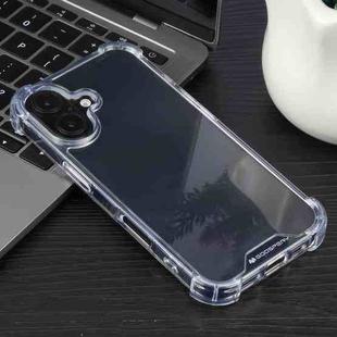 For iPhone 16 MERCURY GOOSPERY SUPER Four-Corner Shockproof TPU Phone Case(Transparent)