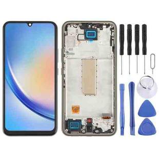 For Samsung Galaxy A34 5G SM-A346B OLED LCD Screen Digitizer Full Assembly with Frame, Not Supporting Fingerprint Identification