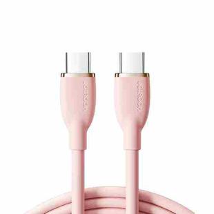 JOYROOM SA29-CC5 100W USB-C/Type-C to USB-C/Type-C Liquid Silicone Fast Charging Data Cable, Length: 1.2m(Pink)