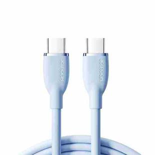 JOYROOM SA29-CC5 100W USB-C/Type-C to USB-C/Type-C Liquid Silicone Fast Charging Data Cable, Length: 1.2m(Blue)