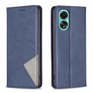 For OPPO A78 4G Prismatic Invisible Magnetic Leather Phone Case(Blue)