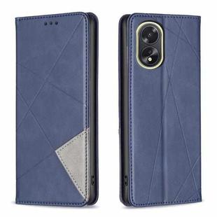 For OPPO A38 4G Prismatic Invisible Magnetic Leather Phone Case(Blue)