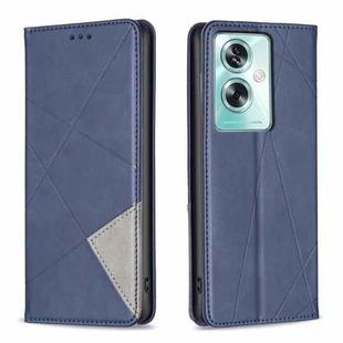 For OPPO A79 5G Prismatic Invisible Magnetic Leather Phone Case(Blue)