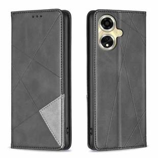 For OPPO A59 5G Prismatic Invisible Magnetic Leather Phone Case(Black)