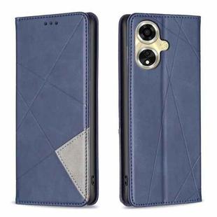 For OPPO A59 5G Prismatic Invisible Magnetic Leather Phone Case(Blue)