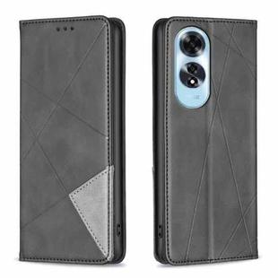 For OPPO A60 Prismatic Invisible Magnetic Leather Phone Case(Black)