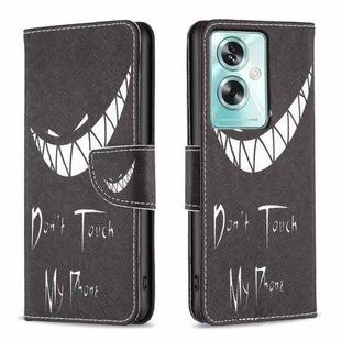 For OPPO A79 5G Colored Drawing Pattern Leather Phone Case(Smirk)