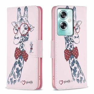For OPPO A79 5G Colored Drawing Pattern Leather Phone Case(Deer)