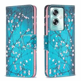 For OPPO A79 5G Colored Drawing Pattern Leather Phone Case(Plum Blossom)