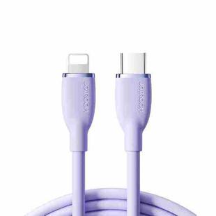 JOYROOM SA29-CL3 30W USB-C/Type-C to 8 Pin Liquid Silicone Fast Charging Data Cable, Length: 1.2m(Purple)