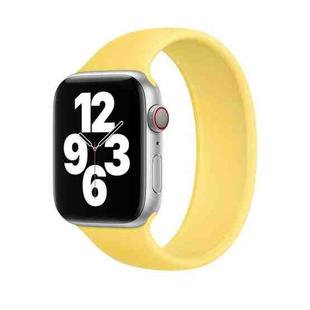 For Apple Watch Series 9&8&7 41mm / SE 3&SE 2&6&SE&5&4 40mm / 3&2&1 38mm Solid Color Elastic Silicone Watch Band, Size:L 156mm (Yellow)
