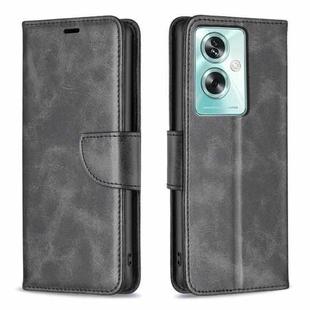 For OPPO A79 5G Lambskin Texture Leather Phone Case(Black)