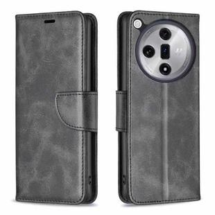 For OPPO Find X7 Lambskin Texture Leather Phone Case(Black)